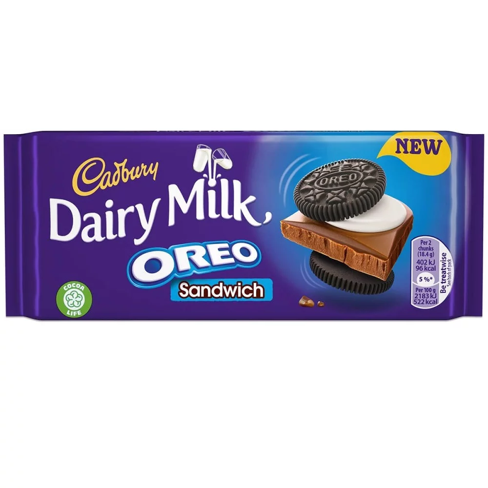 Cadbury Dairy Milk Oreo Sandwich Bar 92g (Pack of 6)
