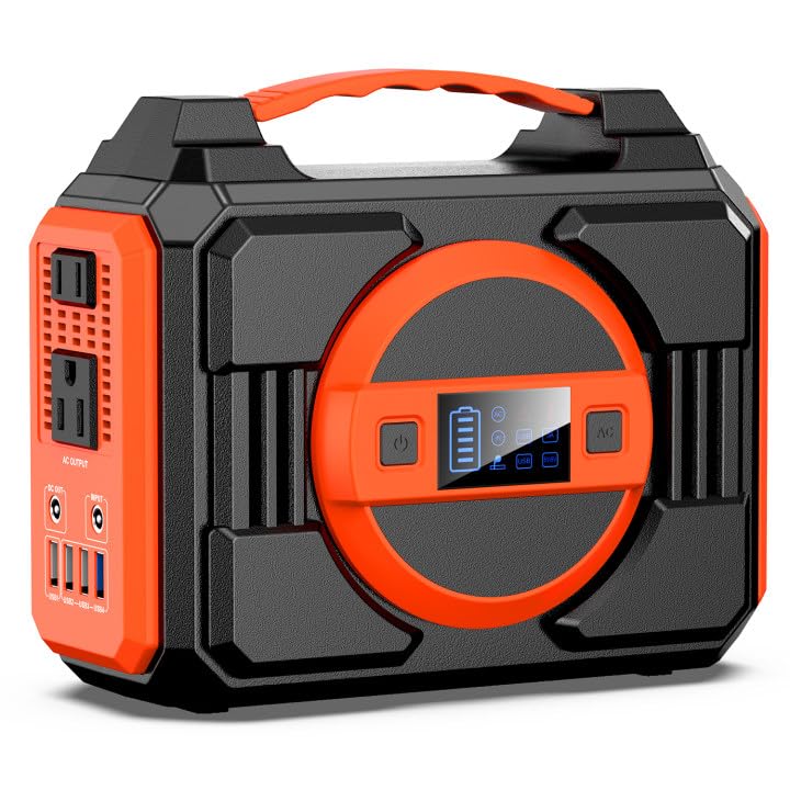 Solar Powered Generator 300W Rated, Portable Solar Generator Power Station with Solar Panels 40W Included, 220Wh Sola Power Bank with AC Outlet 110V Pure Sine Wave for Home Use Camping Outdoor