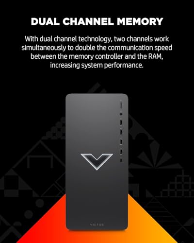 HP Victus 15L Desktop | Gaming PC | AMD Ryzen 5 5600G, Hex-Core Processor | 32GB RAM, 1TB SSD | AMD Radeon RX 6400 Graphics | WiFi 6 | Windows 11 Home | Mica Silver