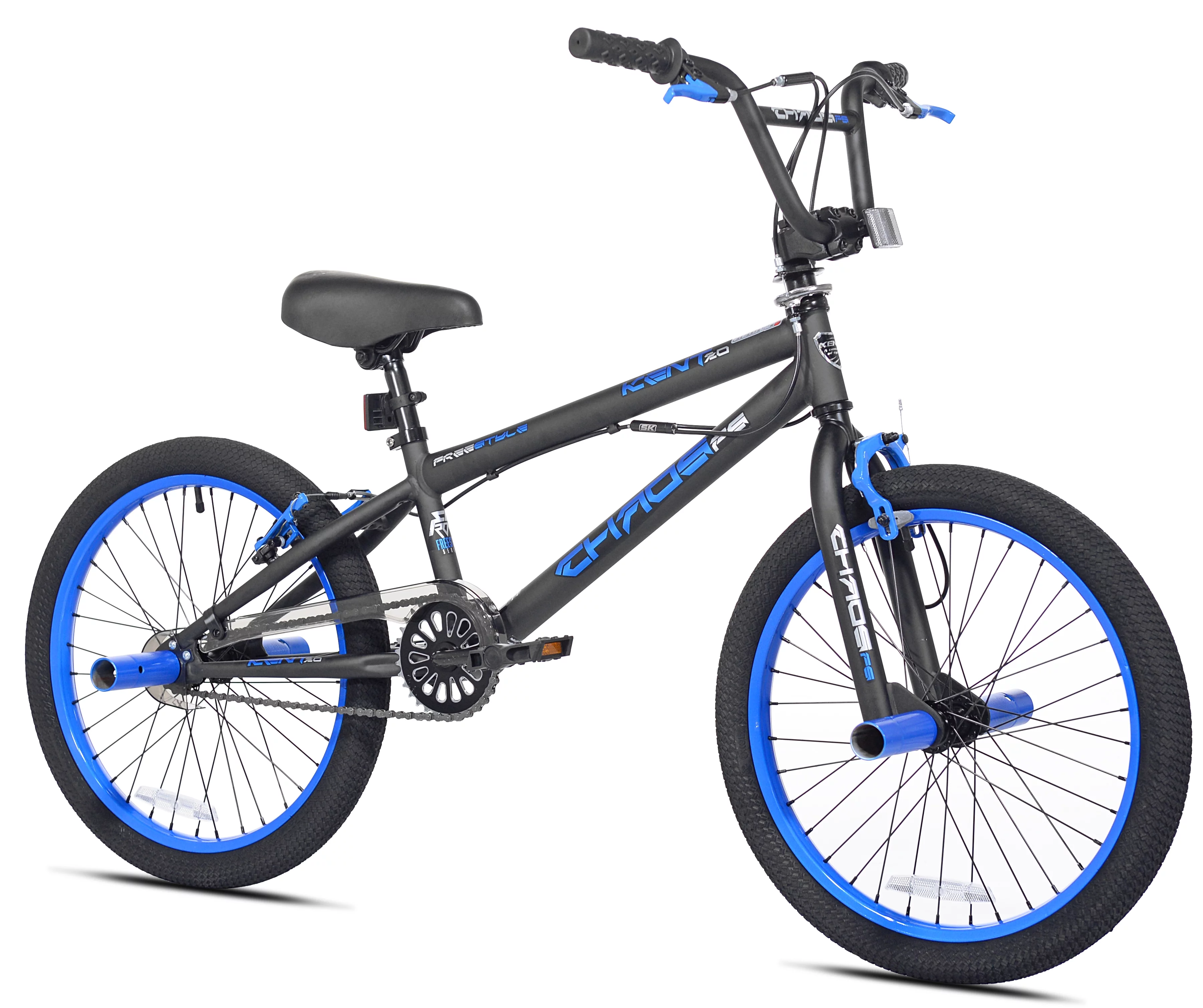 Kent Bicycle 20 in. Chaos Boy's Child Bicycle, Matte Black and Blue