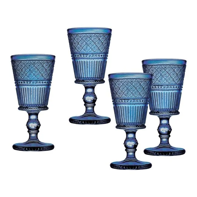 Claro Goblet, Blue - Set of 4
