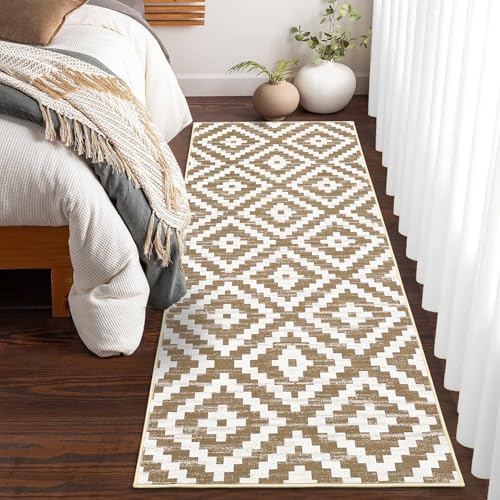 Area Rug 5x7 Washable Rugs for Living Room Moroccan Geometric Trellis Area Rug for Bedroom Modern Distressed Office Carpet Low Pile Neutral Soft Nursery Rug Farmhouse Rug Grey and White