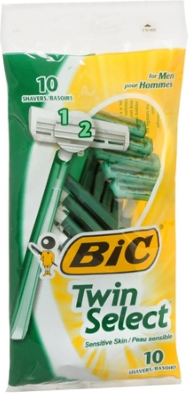 Bic Twin Select Shavers For Men Sensitive Skin 10 Each