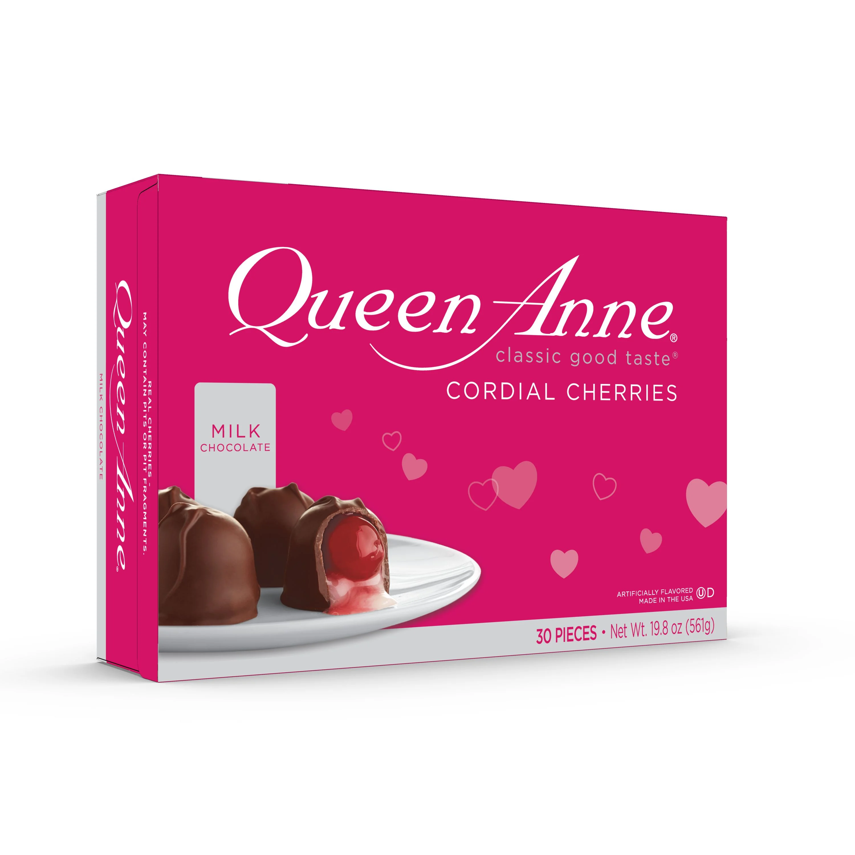 Queen Anne Milk Chocolate Cordial Cherries, 19.8 oz Box, 30 Pieces