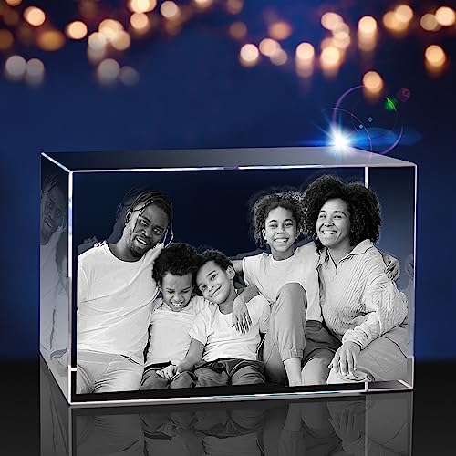 3D Crystal Photo, Customized Gifts for Wife, Women, Him, Her, Dad and Mom. Custom Picture Gifts for Christmas, Birthday, Wedding, Anniversary, Memorial, Picture Gift for Pet Lovers.