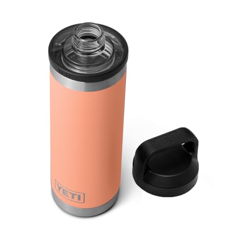 YETI Rambler 18 oz Bottle, Vacuum Insulated, Stainless Steel with Chug Cap, Sandstone Pink