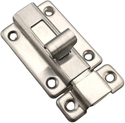 Surface Mounted Sliding Door Lock, Door Lock Bolts,2.5/3/4inch Stainless Steel Door Latch Barrel Bolt Latch Hasp Stapler Gate Lock Safety Easy to Install for Bathroom Washroom Locks