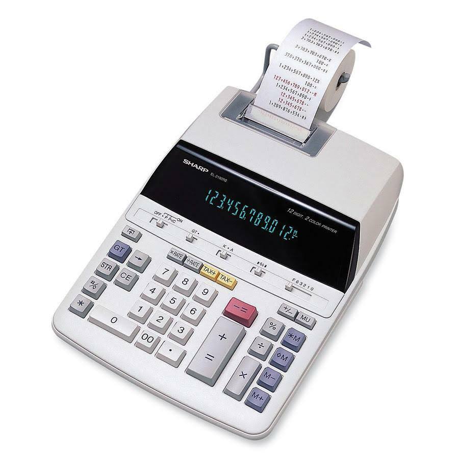 Sharp El2192rii Printing Calculator