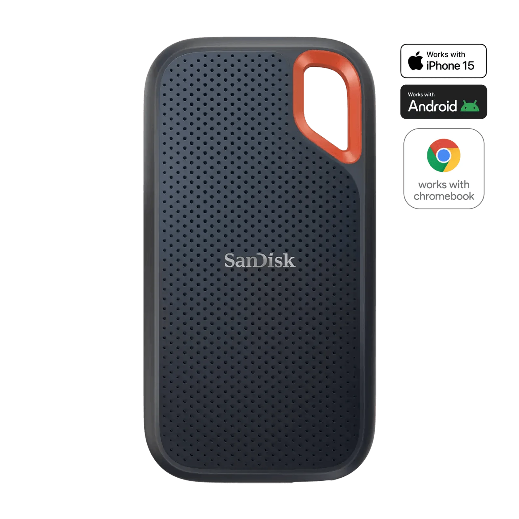 SanDisk 2TB Extreme V2 Portable SSD Storage, Black - SDSSDE61-2T00-G25