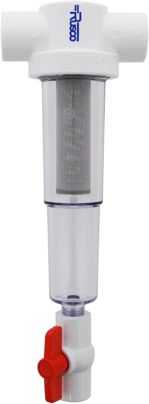 Rusco 1-140STSS-F Stainless Steel Mesh Screened Sediment Trapper System - 1 Inch