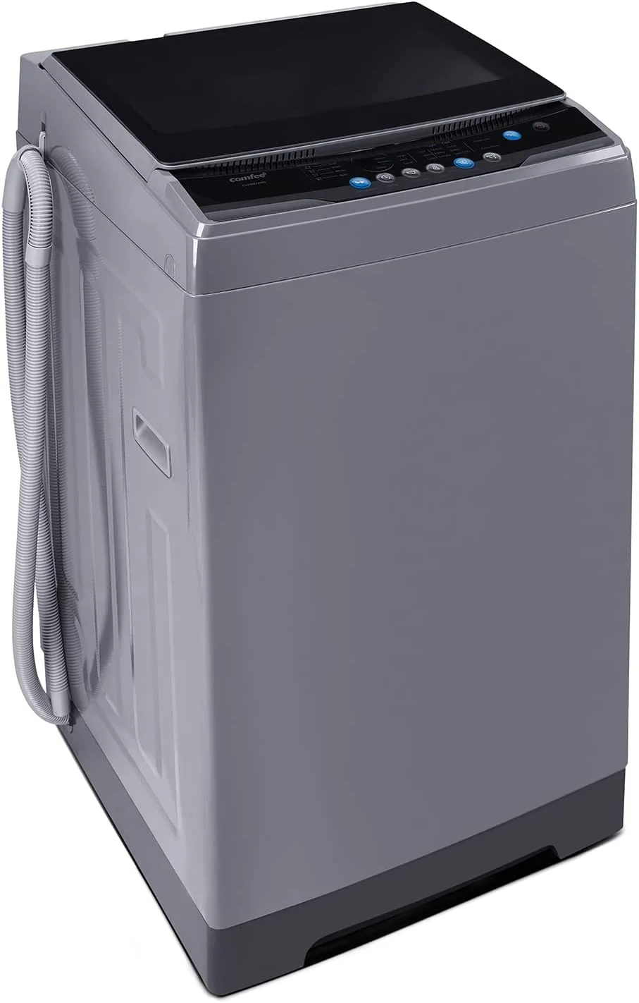 Comfee 1.6 Cu.ft Portable Washing Machine, 11lbs Capacity Fully Automatic Compact Washer with Wheels, 6 Wash Programs Laundry Washer with Drain Pump, Ideal for Apartments, RV, Camping, Magnetic Gray