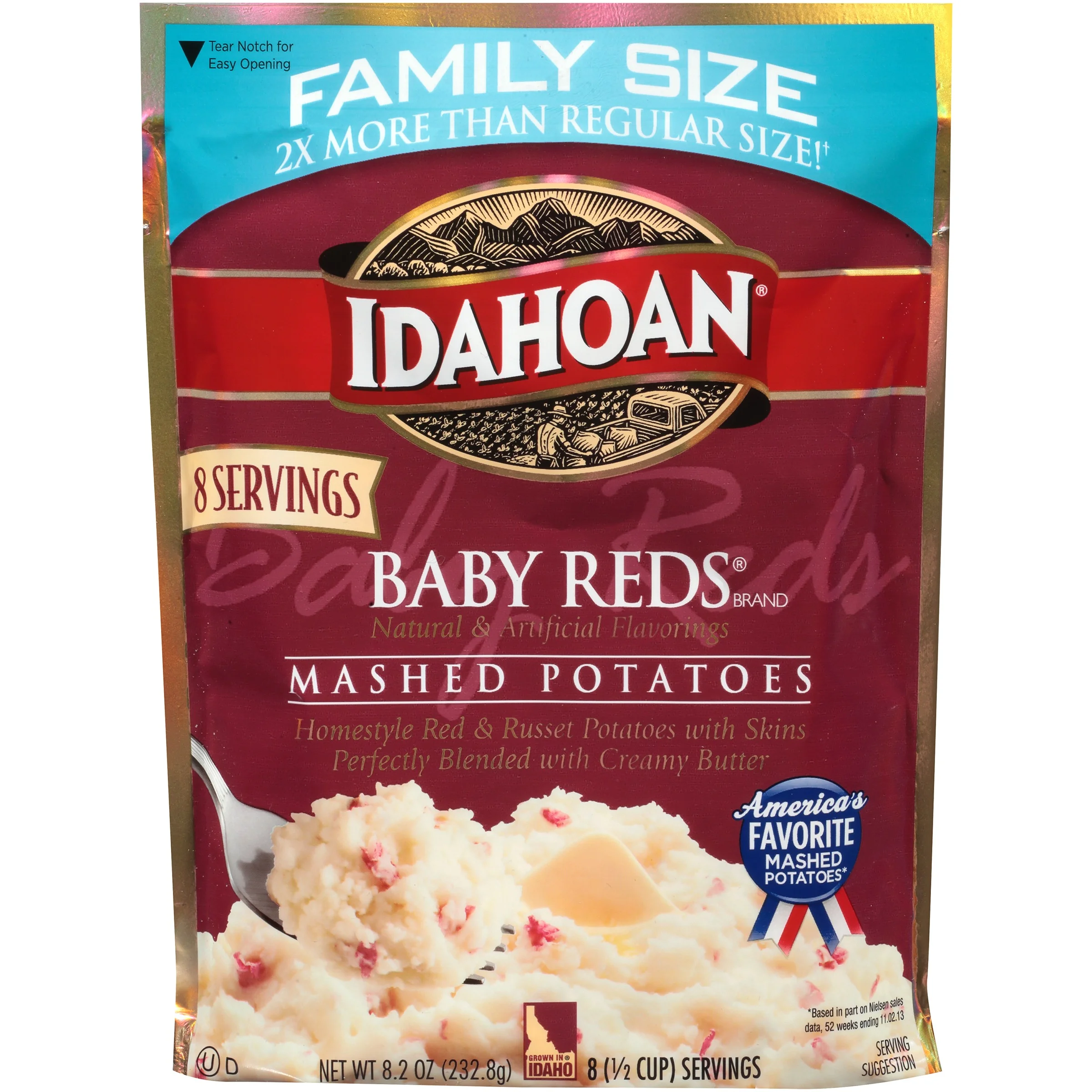 Idahoan Mashed Potatoes Baby Reds - Family Size (Pack of 3)