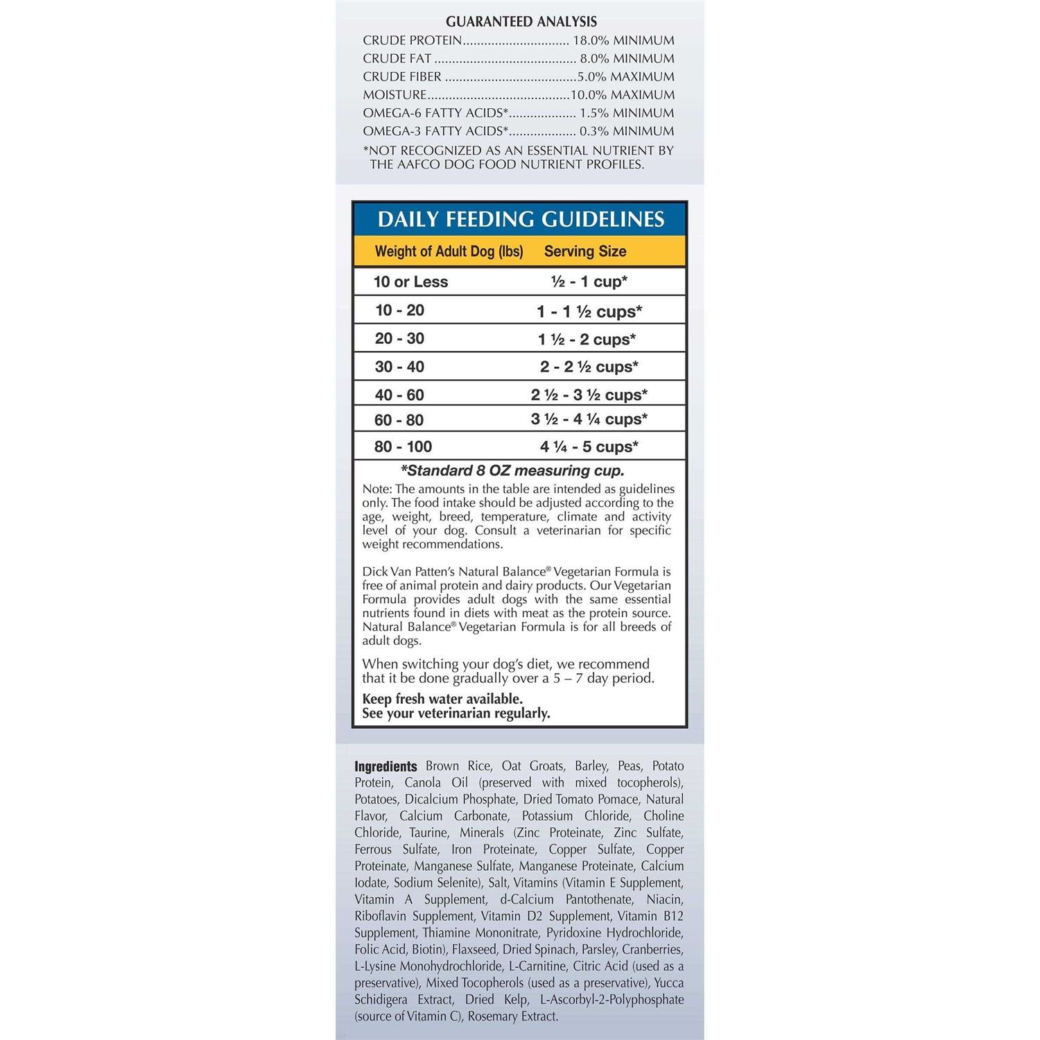 Natural Balance Limited Ingredient Vegetarian Recipe Dry Dog Food - Pet Supplies online store