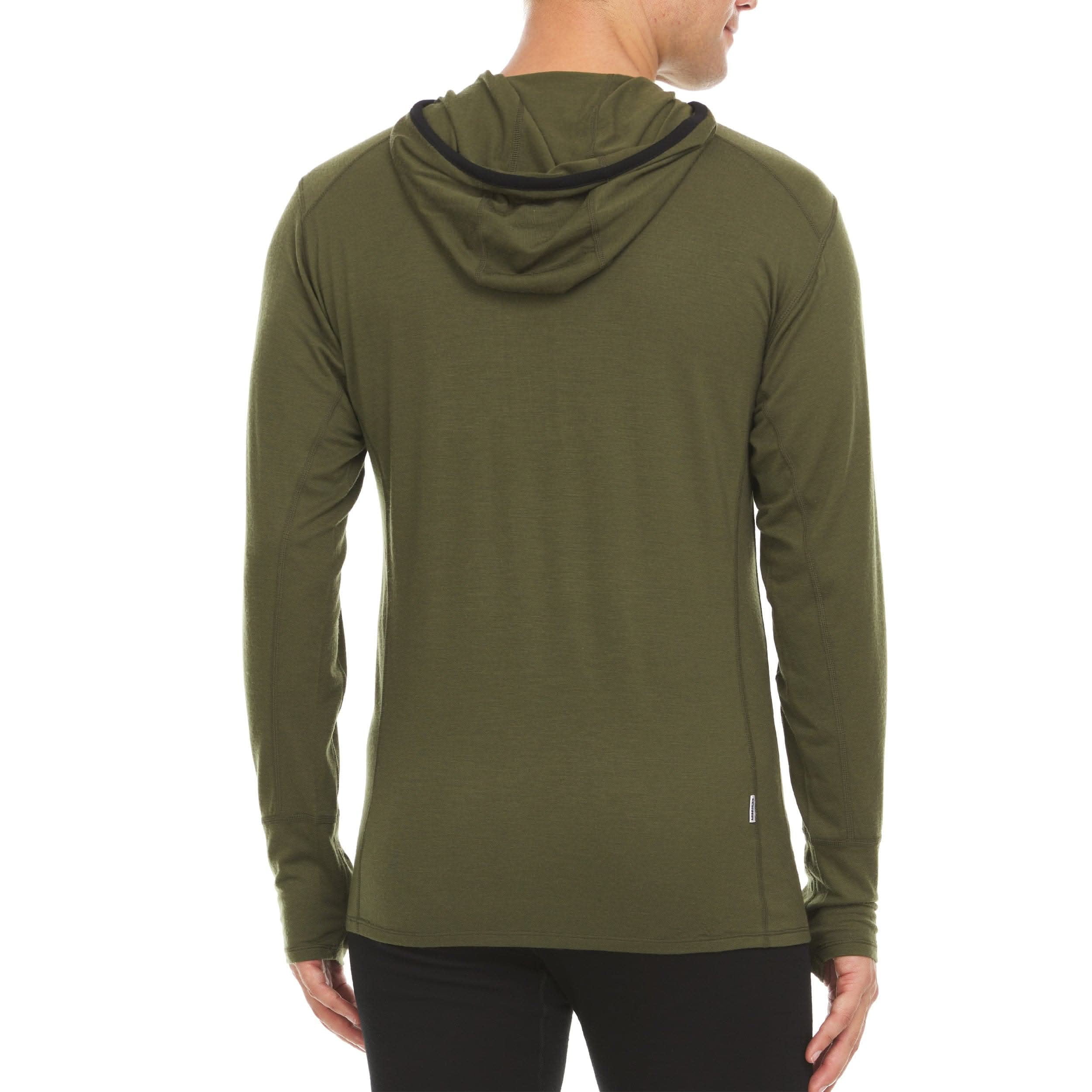 Men's Wool 1/4 Zip Merino Sun Hoodie - Microweight