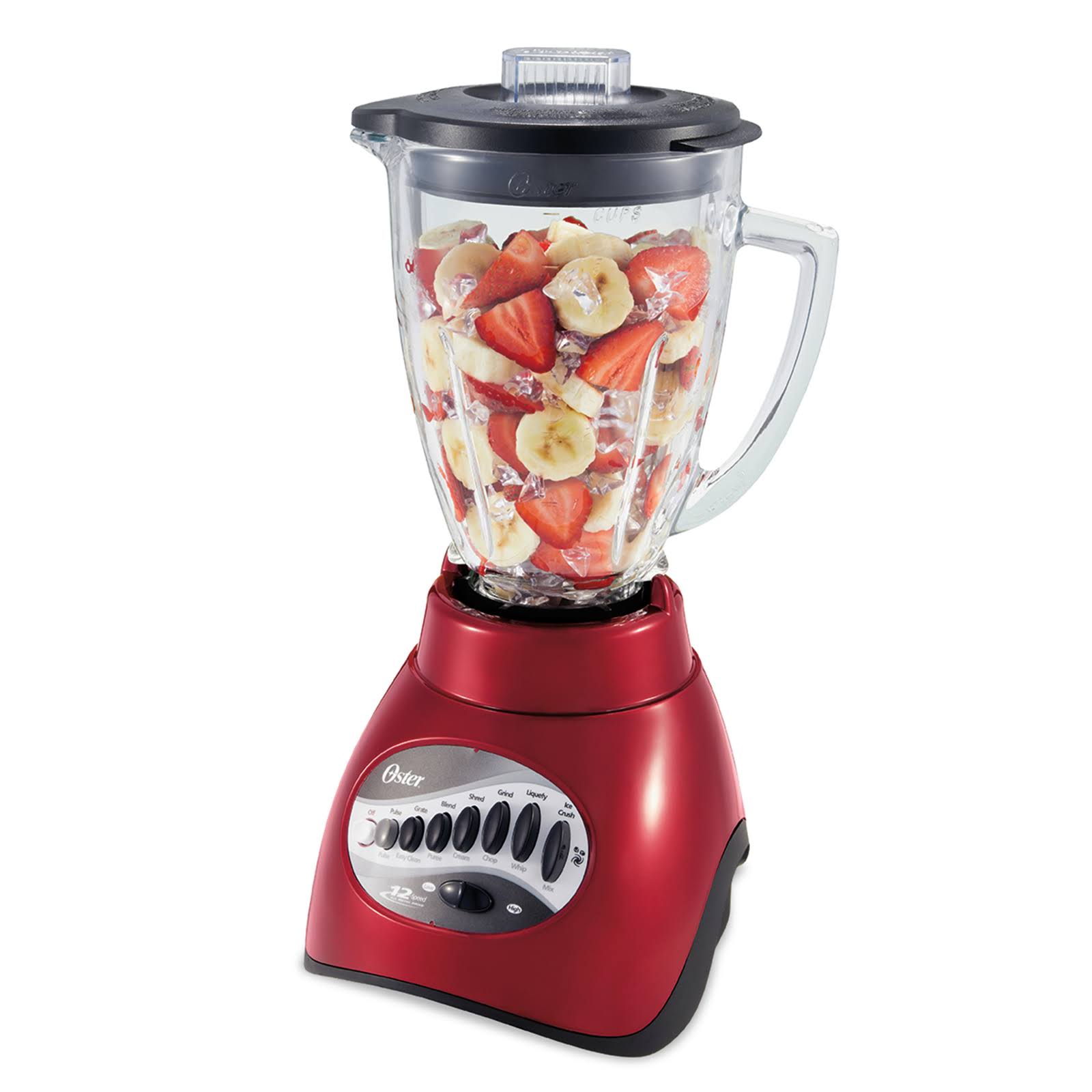 Oster 12-Speed Blender, 6-Cup Capacity, Metallic Red