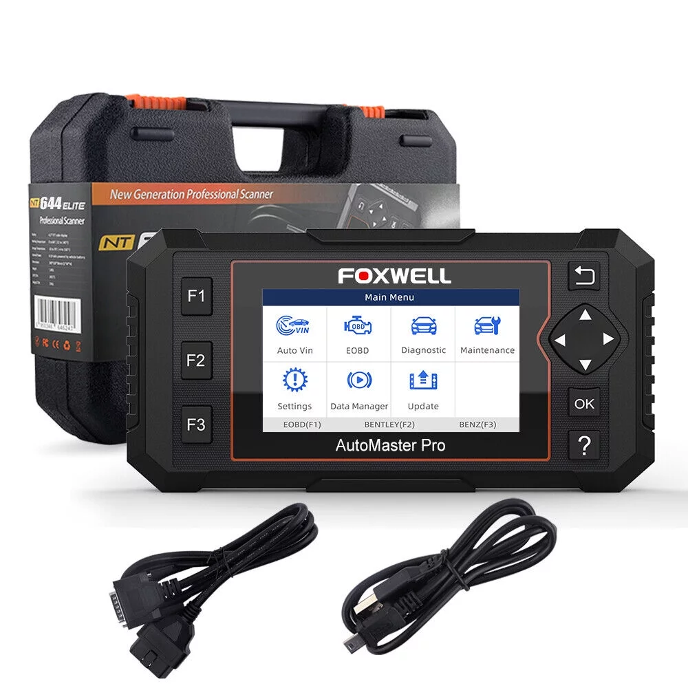 Foxwell NT644 Elite OBD2 Car Diagnostic Scanner Full System Code Reader ABS Bleeding DPF SAS TPMS Maintenance Service Scan Tool