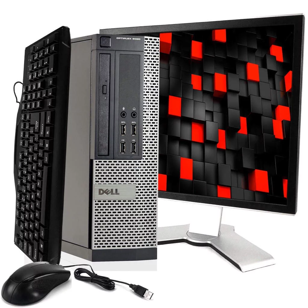 DELL Optiplex 7020 Desktop Computer PC, Intel Quad-Core i5, 250GB HDD, 16GB DDR3 RAM, Windows 10 Pro, DVD, WIFI, 19in Monitor, USB Keyboard and Mouse (Used - Like New)