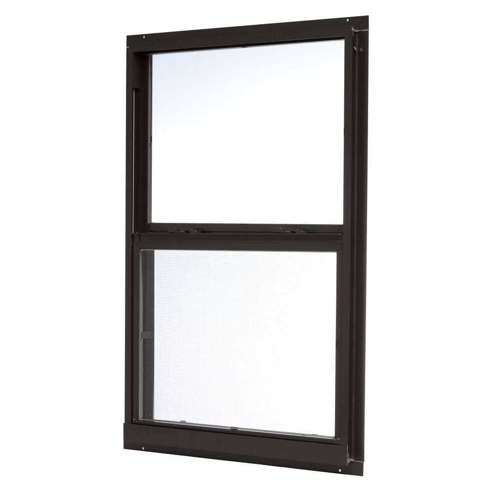 ReliaBilt 46000 Series 35.5-in x 47.5-in x 2.6-in Jamb Aluminum New Construction Black Single Hung Window | ASHB3648RB