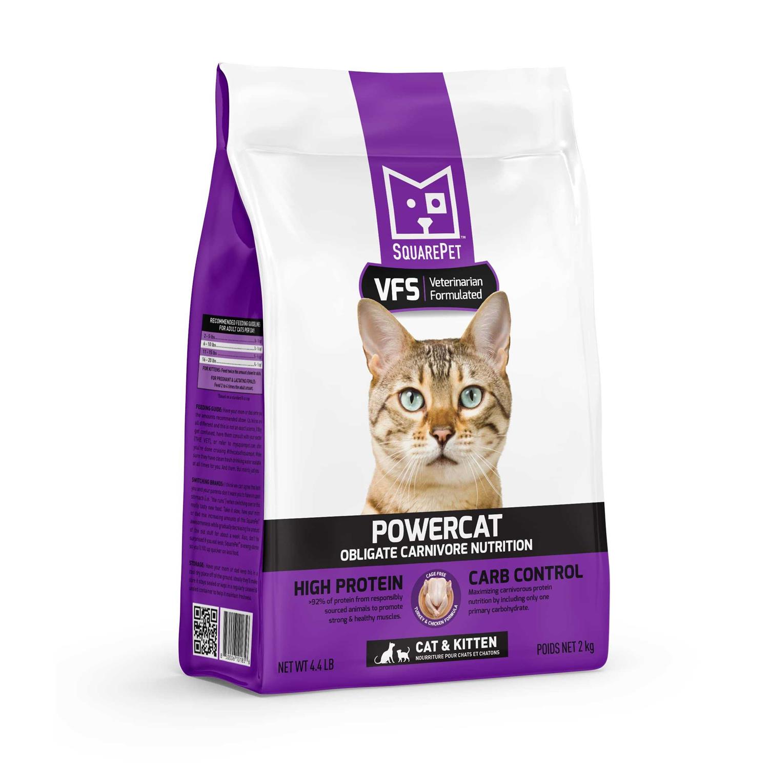 SquarePet VFS Powercat Turkey & Chicken Dry Cat Food - Pet Supplies online store