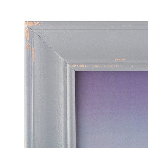 DII Distressed Wooden Picture Frame Collection Rustic Farmhouse Inspired, 8x10, Antique Silver Rub