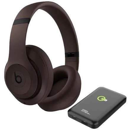 Beats Studio Pro Wireless Headphones, Deep Brown with A03031 10000mAh Power Bank