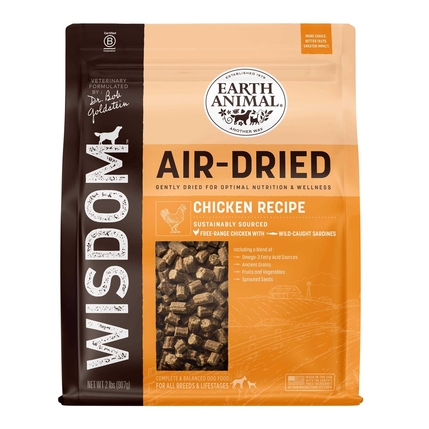 Earth Animal Dog Wisdom Chicken Air Dried - Pet Supplies online store