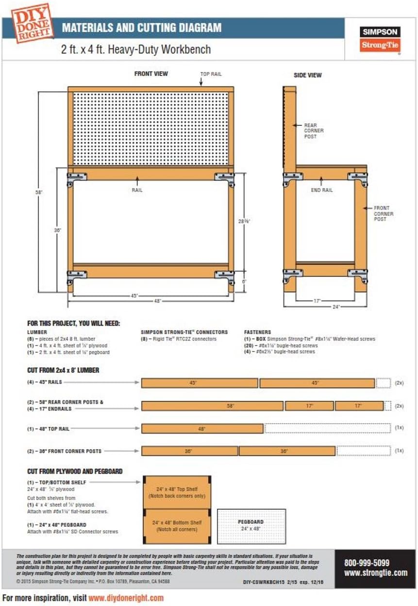 Simpson Strong-Tie WBSK - Workbench and Shelving Hardware Kit