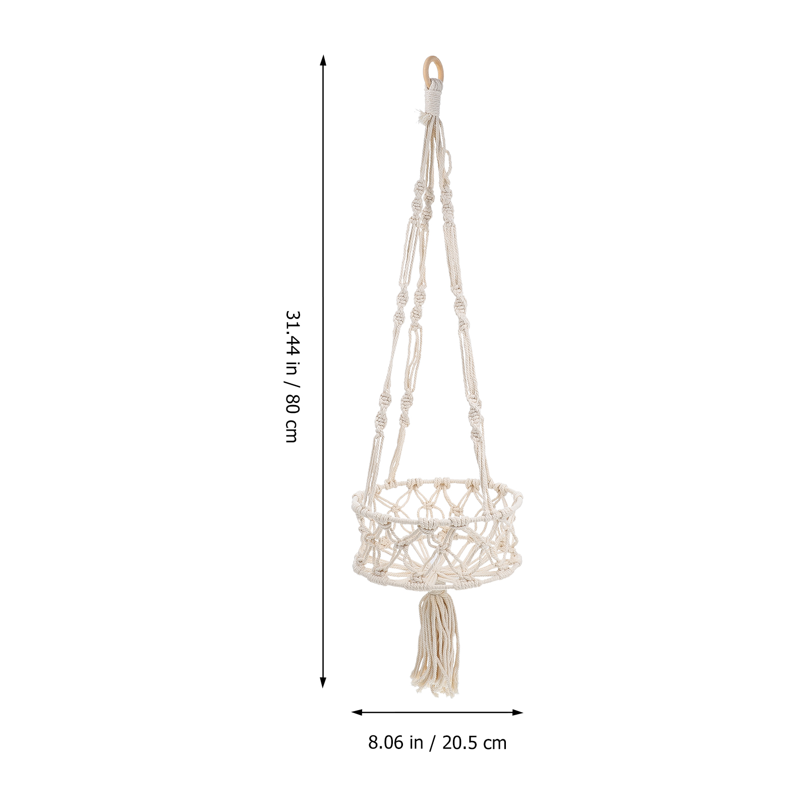 Woven Fruit Basket Hanging Flower Pot Long-lasting
