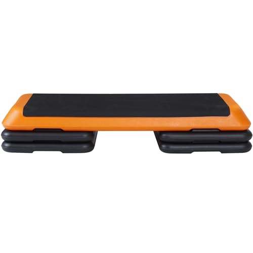 ZENY 43'' Exercise Aerobic Step Platform, Adjustable Fitness Stepper with 4 Stackable Risers, Aerobics Stepper Workout Stepper for Home Gym Cardio Strength & Training