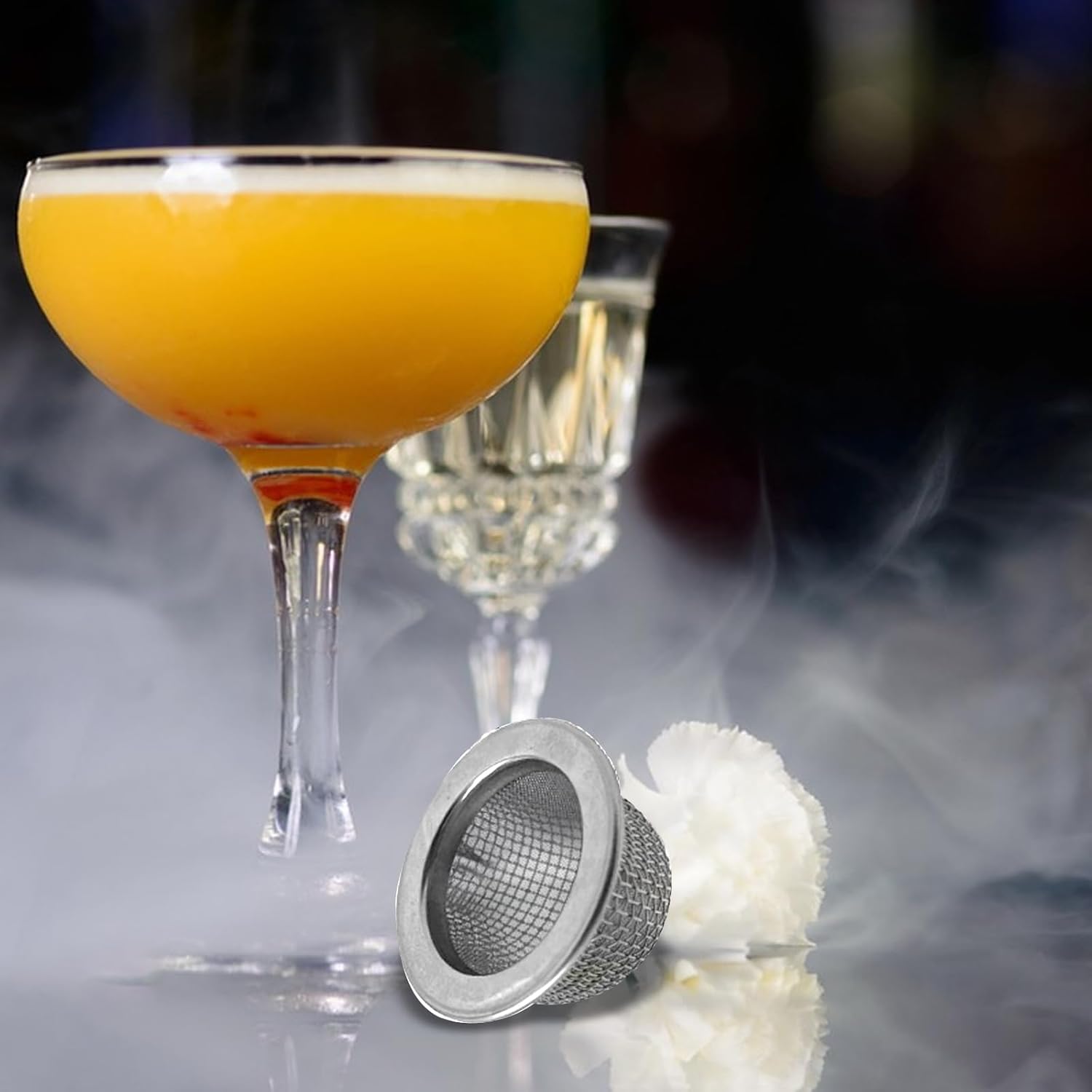 20Pcs Cocktail Smoker Filter Accessories, Premium Double Screen Filter, Washable Stainless Steel Mesh Screen Filter Bowl for Bourbon Whiskey Smoker