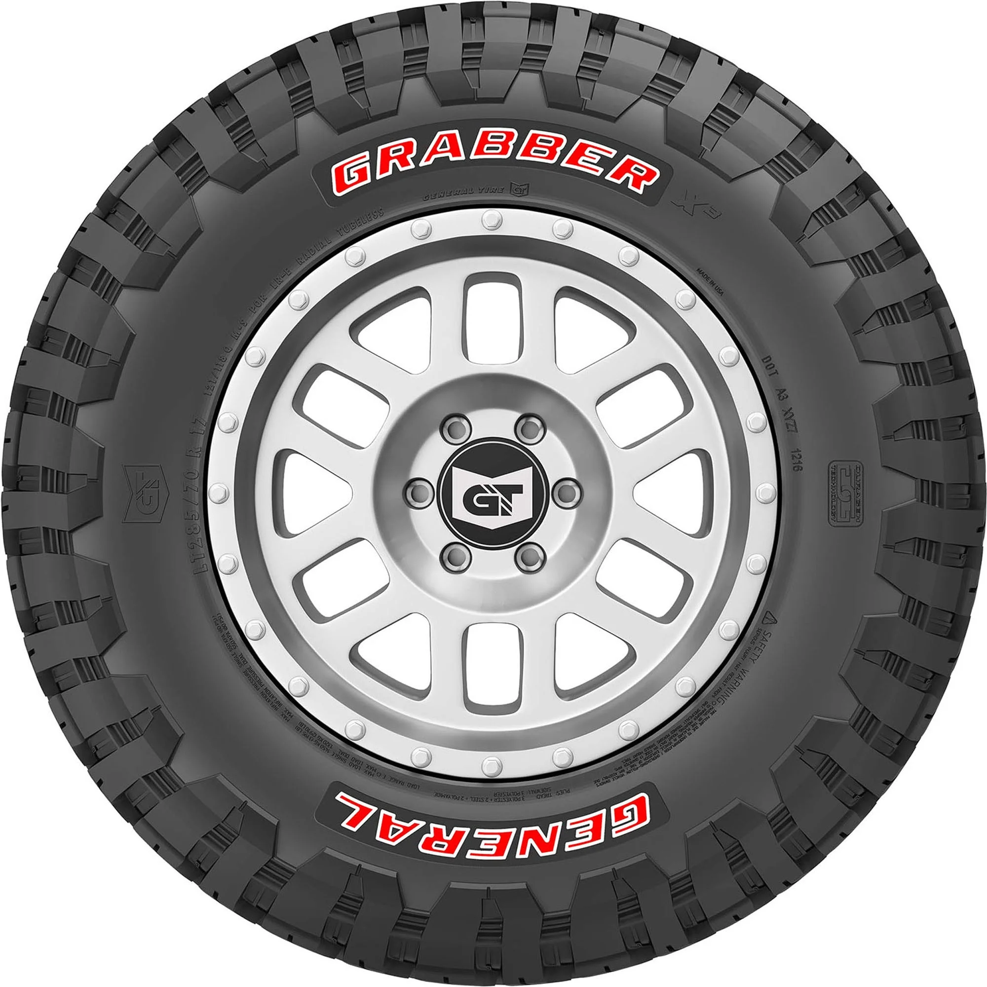 Set of 4 General Grabber X3 LT33X12.50R15 108Q C Tires
