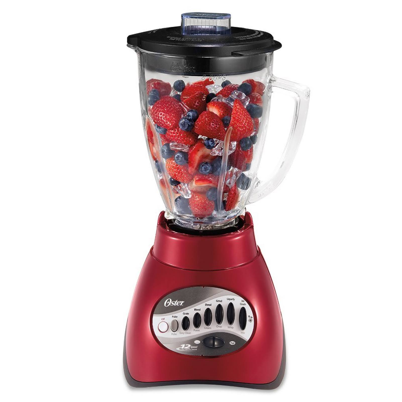 Oster 12-Speed Blender, 6-Cup Capacity, Metallic Red