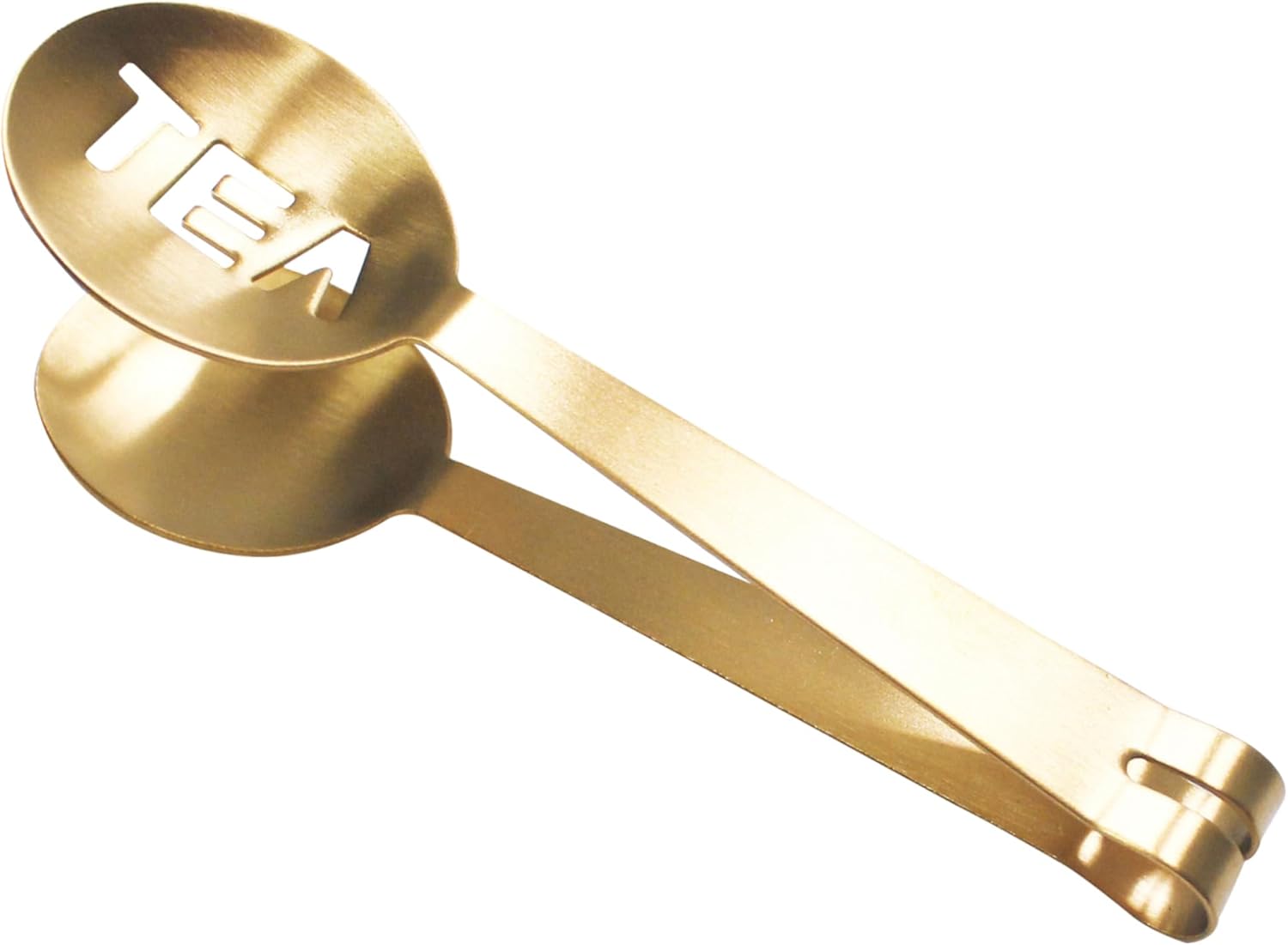 Tea Bag Squeezer, Stainless Steel Golden Tea Tongs, Round Tea Filter Clamp, Tea Strainer Holder Clip for Loosing Leaf, Gripping Ice Cube, Sugar