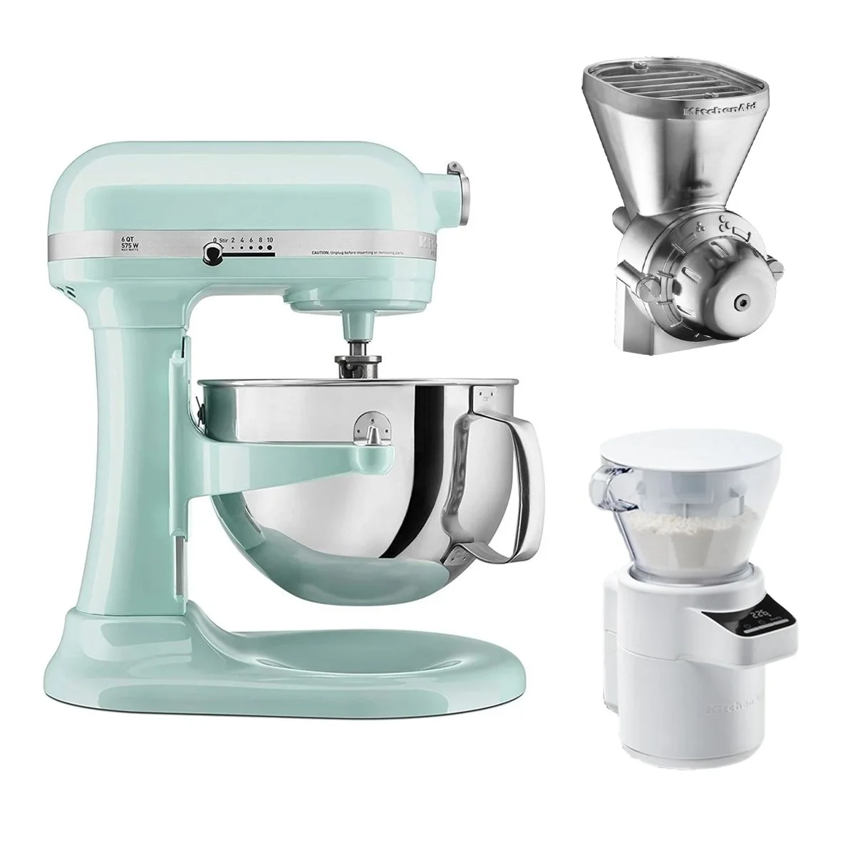 KitchenAid 6-Quart Pro 600 Bowl-Lift Stand Mixer | Ice Blue + Ultimate Baker's Bundle