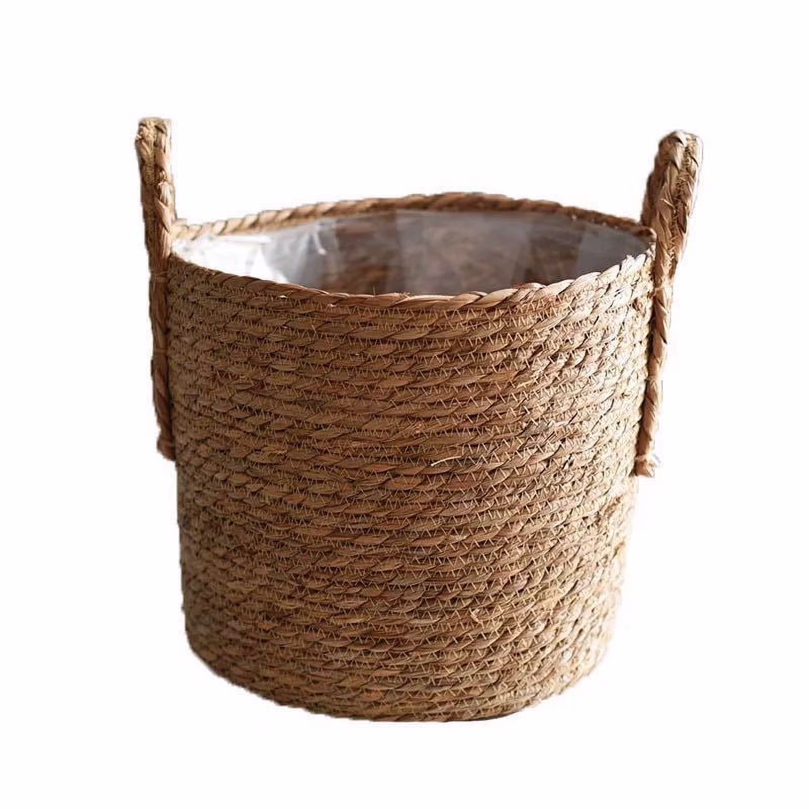 Seagrass Planter Basket, Wicker Plant Pot Cover, Woven Flower Vase, Indoor Outdoor Organizer