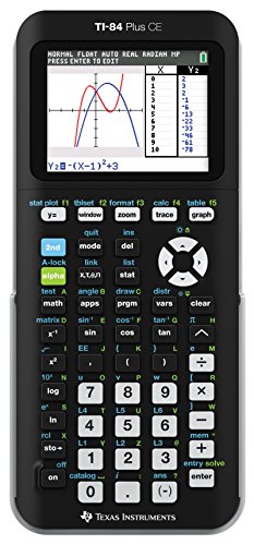 Texas Instruments TI-84 PLUS CE Graphing Calculator, Black (Frustration-Free Packaging) (84PLCE/PWB/2L1/A) - Radiant Selections