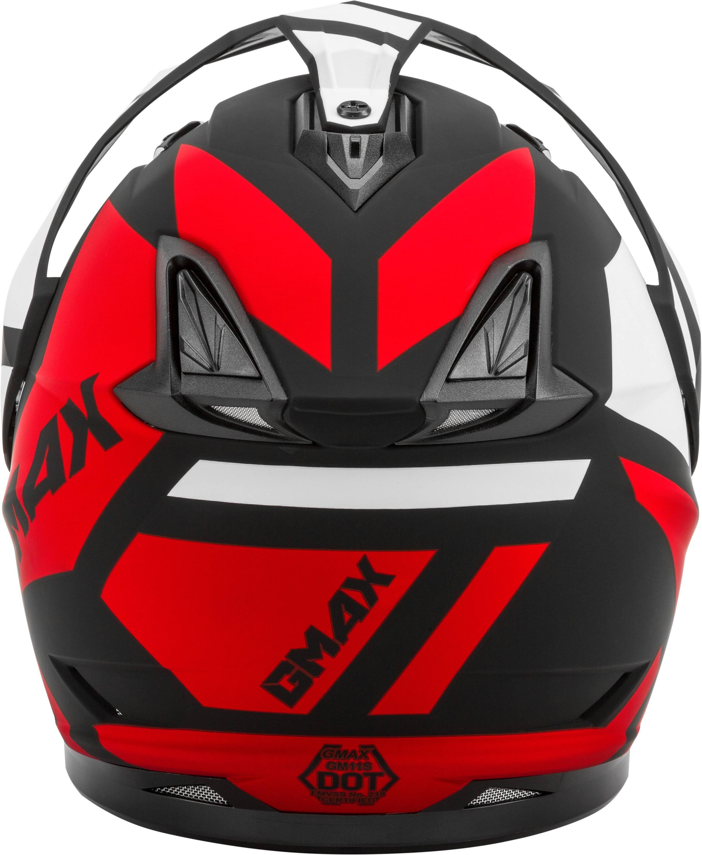 GMAX GM-11S ELEC.SHIELD Snow Helmet Trapper Matte Blk/Red/White XL G4112077
