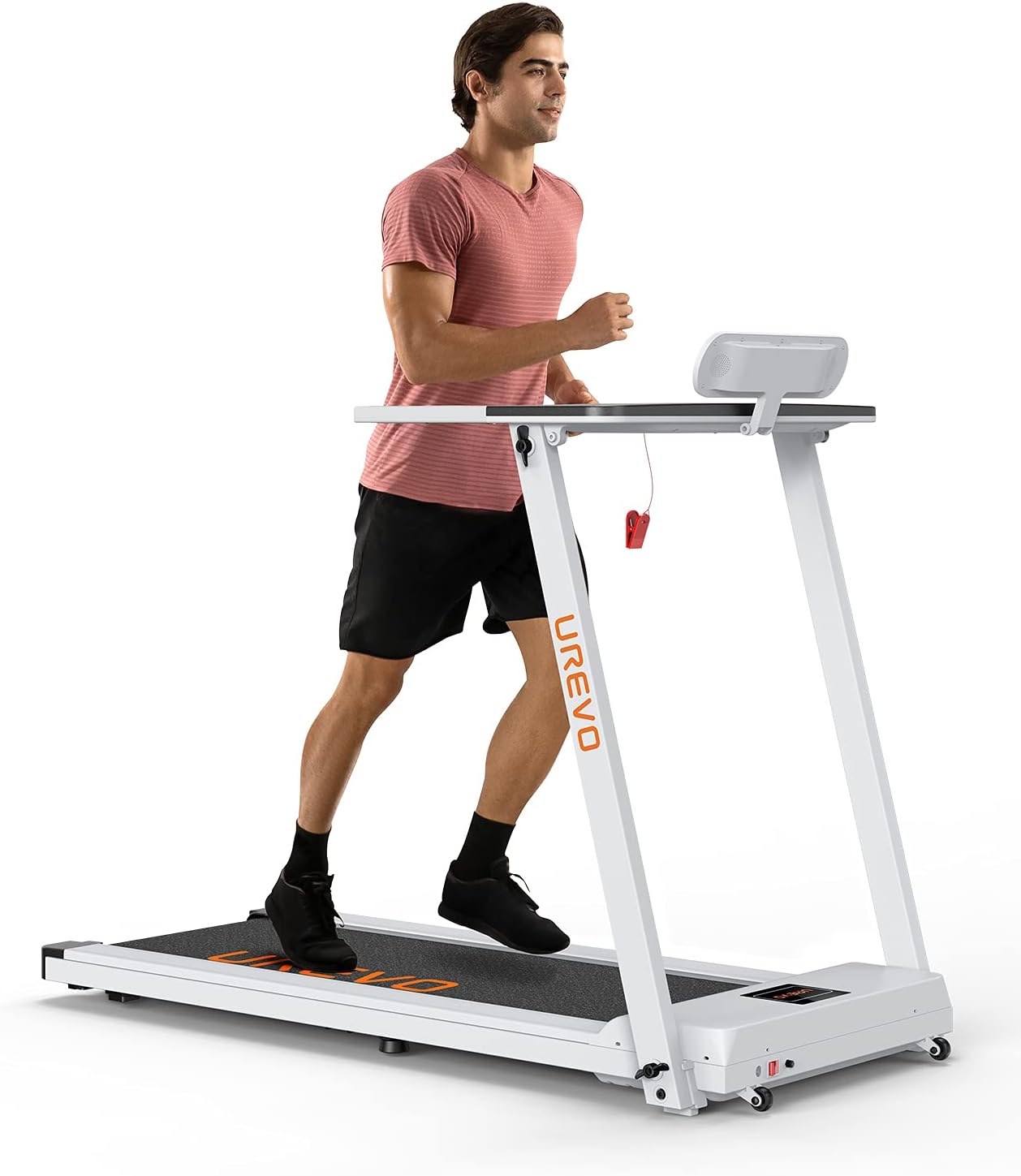 UREVO Treadmills for Home, Max 3.0 HP Folding Treadmills for Running and Walking Jogging Exercise with 12 Preset Programs, Tracking Pulse, Calories