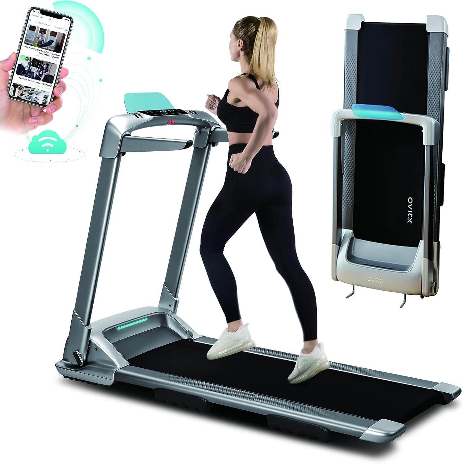 OVICX Folding Treadmill for Home Foldable Treadmill Compact Treadmill