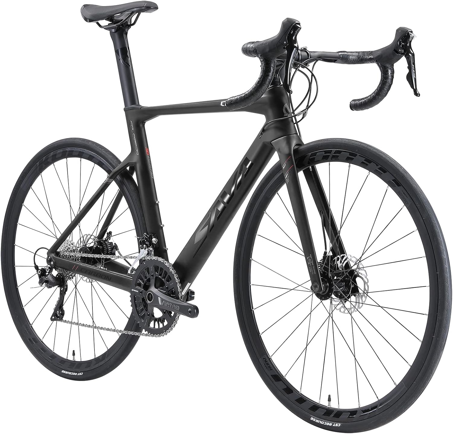 SAVADECK Carbon Road Bike, T800 Carbon Fiber Frame 700C Racing Bicycle with Shimano 105 R7000 22 Speed Groupset and Mechanical Disc Brake, Ultra-Light Carbon Bike