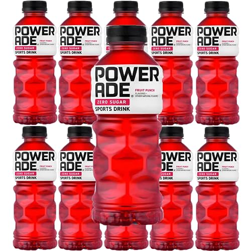 Powerade Zero Sugar, 20oz Bottles, Pack of 10 (Mixed Berry) with Bay Area Marketplace Napkins