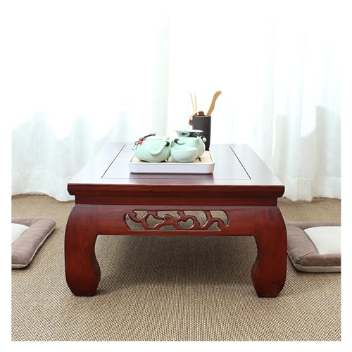 Low Table Bay Window Japanese Floor Table, Small Coffee Table & Tea Table, Low Table for Sitting on The Floor, Wooden Balcony Tatami Low Table Table for Living Room, Bay Window(01)