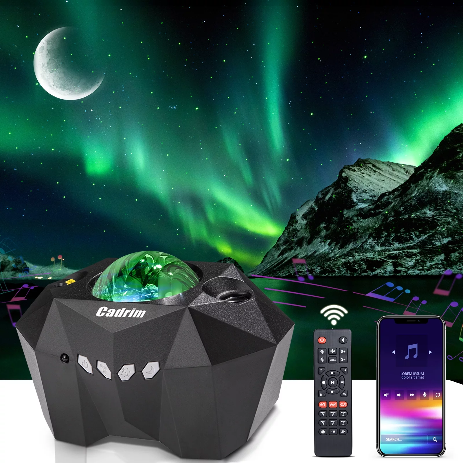 Cadrim Ceiling Projector, 3 in 1 Northern Lights Projector for Kids Adults, for Bedroom/Party/Home Decor