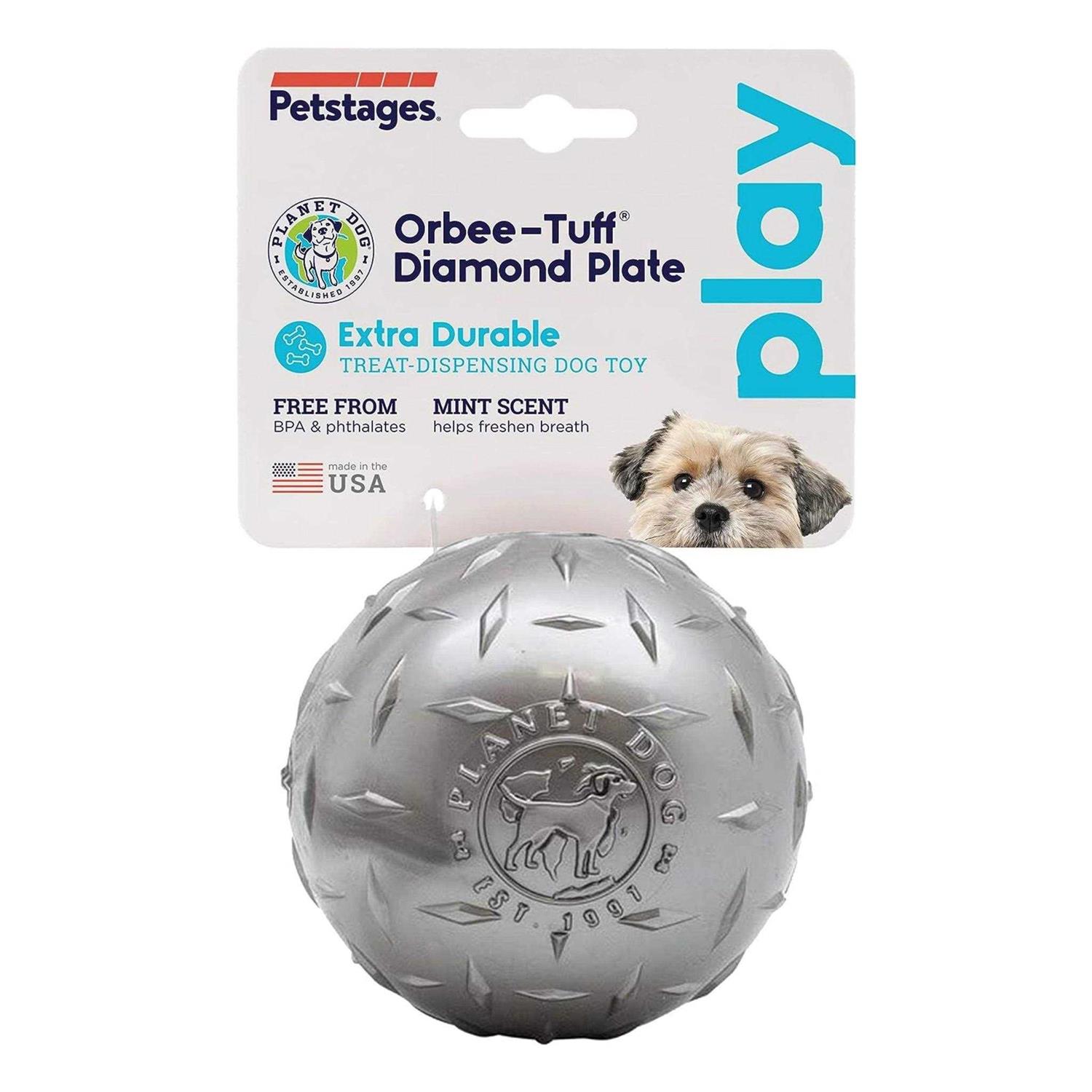 Planet Dog Orbee Tuff Diamond Plate Ball - Pet Supplies online store