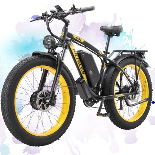 E-Bike for Adults, 1104WH 2000W Removable Battery Ebike 26x4 Inch Fat Tire All Terrain Mountain Ebike