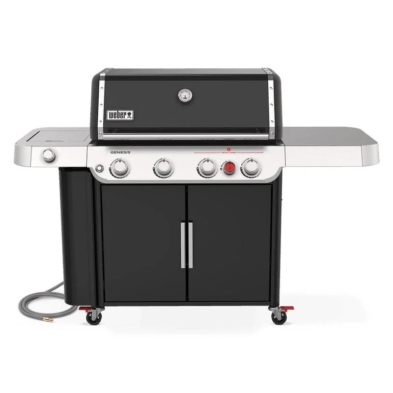 Weber Genesis E-435 Premium 4-Burner Natural Gas Grill in Black with Side Burner