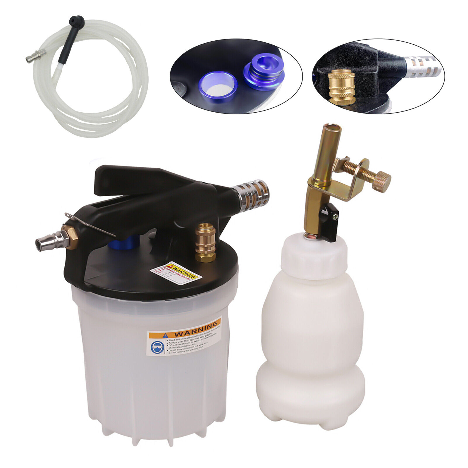 Pneumatic Auto Vacuum Brake Fluid Bleeder Extractor Pump Tool Kit Replace 2L