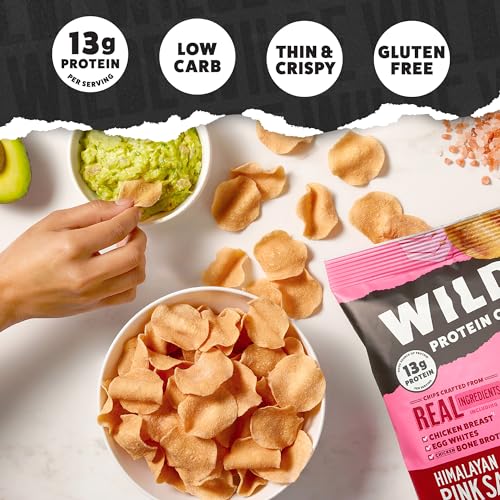 WILDE Protein Chips Variety Pack, Protein Snacks, Keto chips, Made with Real Ingredients, 1.34oz Bags (Pack of 12) - High Protein, Low Carb Snack Box