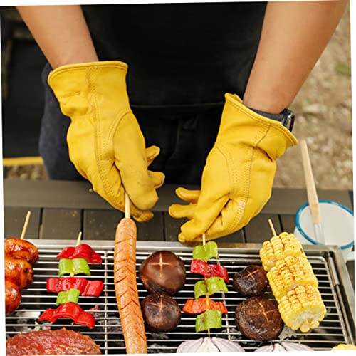 HOMSFOU 2 Pairs Gloves Winter Glove BBQ Glove Grill Mitt Microwave Mitt Cooking Mitten Grill Glove Baking Glove