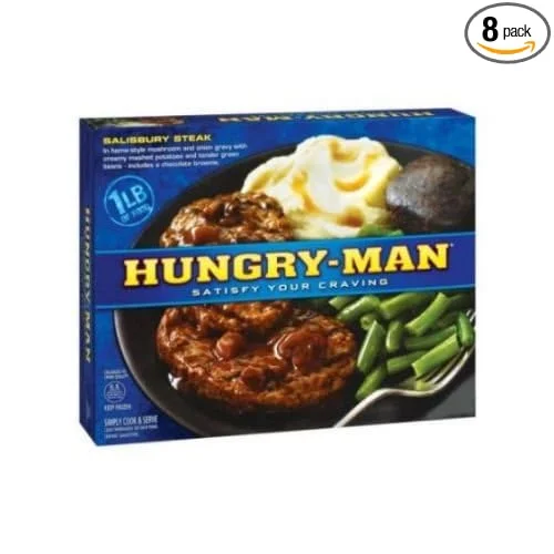 Hungry Man Salisbury Steak, 18 Ounce -- 8 per case.